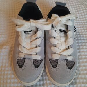 Vans Kids Gray And White Sneakers